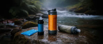 Wasserfilter am Waldbach